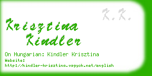 krisztina kindler business card